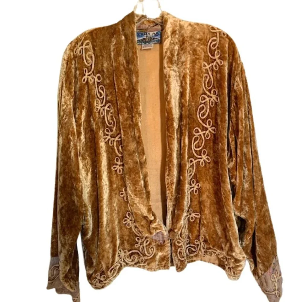 Boho Chic Velvet Jacket Tienda Ho O/S